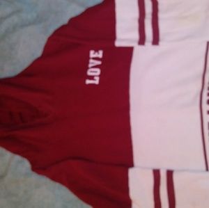 Burgandy Love Sweater/Long Sleeve